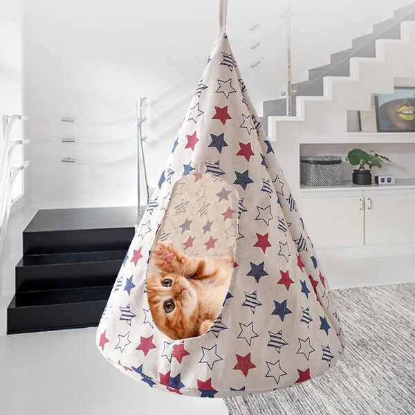 cat hanging bed tent cotton pet hammock swing nest breathable linen sponge creative cone shape cage supplies beds & furniture
cat hanging bed tent cotton pet hammock swing nest breathable linen sponge creative cone shape cage supplies beds & furniture
