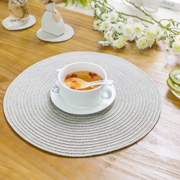 table runner 2pcs/lot placemats for round pvc thicker woven linen mat thermal insulation waterproof anti-slip disc bowl pad
table runner 2pcs/lot placemats for round pvc thicker woven linen mat thermal insulation waterproof anti-slip disc bowl pad