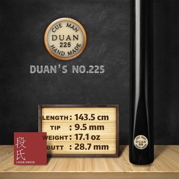 china duan's cue snooker 100% all handmade professional billiard black 8 athelete use 9.5 mm tip stick no.225 cues
china duan's cue snooker 100% all handmade professional billiard black 8 athelete use 9.5 mm tip stick no.225 cues