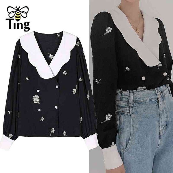 vintage elegant lapel collar flower emboridery casual blouses women fashion chic streetwear design button blusas 210513, White
vintage elegant lapel collar flower emboridery casual blouses women fashion chic streetwear design button blusas 210513, White