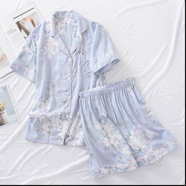 summer cotton silk pajamas suit womens sleepwears buttoned comfortable man made pure female short sleeved shorts, Black;red
summer cotton silk pajamas suit womens sleepwears buttoned comfortable man made pure female short sleeved shorts, Black;red