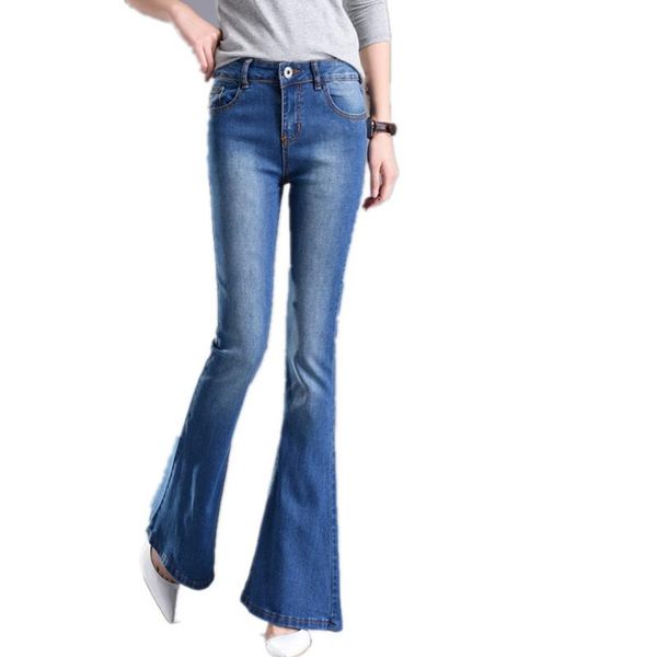 women's jeans 2021 ladies autumn and winter korean version of the hhigh waist was thin wide leg straight pants women loose micro-bar, Blue 
women's jeans 2021 ladies autumn and winter korean version of the hhigh waist was thin wide leg straight pants women loose micro-bar, Blue