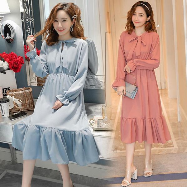 maternity dresses autumn long-sleeved lactation dress bow collar nursing clothes ruffles bottoming postpartum women breastfeeding, White
maternity dresses autumn long-sleeved lactation dress bow collar nursing clothes ruffles bottoming postpartum women breastfeeding, White