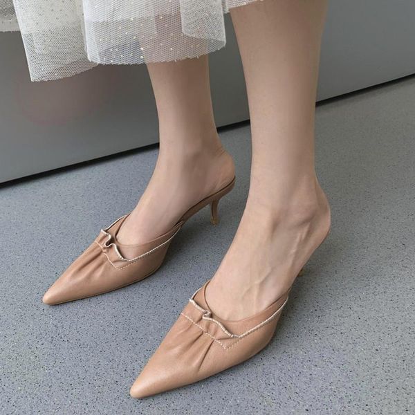 basic wedding dress women mules elegant pointed toe thin heels pumps 2021 spring summer sandals arrival shoes woman, Black
basic wedding dress women mules elegant pointed toe thin heels pumps 2021 spring summer sandals arrival shoes woman, Black