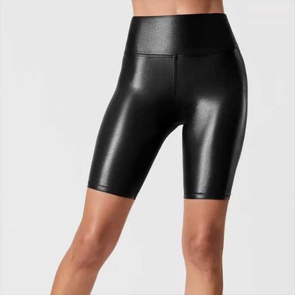 high waist pu women shorts summer leather push up elastic slim black short pants female, White;black
high waist pu women shorts summer leather push up elastic slim black short pants female, White;black