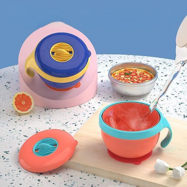 bowls quality warm injection water insulation kids dishes stainless steel tableware baby sucker feeding bowl plate gadgets
bowls quality warm injection water insulation kids dishes stainless steel tableware baby sucker feeding bowl plate gadgets