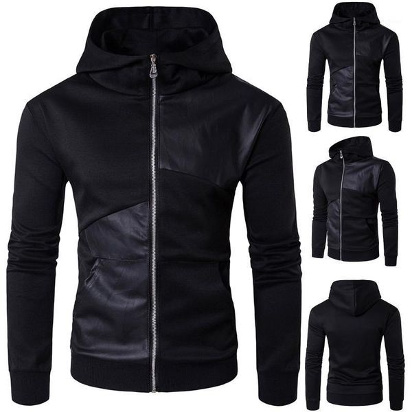 men's jackets autumn winter black mixed leather hooded jacket hommes long sleeve zipper stand-up collar windproof blouse plus size, Black;brown
men's jackets autumn winter black mixed leather hooded jacket hommes long sleeve zipper stand-up collar windproof blouse plus size, Black;brown