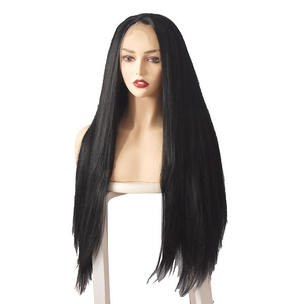 long straight lace front synthetic wig simulation human hair lace-frontal wigs for women q003, Black;brown
long straight lace front synthetic wig simulation human hair lace-frontal wigs for women q003, Black;brown