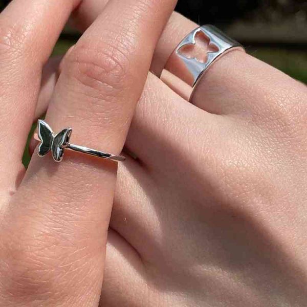 band trendy silver color butterfly for women men lover couple rings set adjustable friendship engagement wedding open ring
band trendy silver color butterfly for women men lover couple rings set adjustable friendship engagement wedding open ring