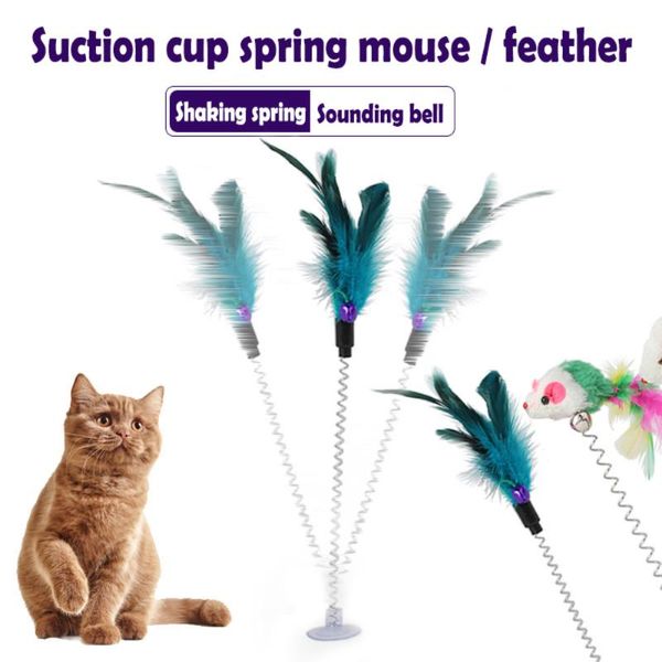 cat toys funny pet feather bottom sucker toy interesting elastic color mouse playing for supplies
cat toys funny pet feather bottom sucker toy interesting elastic color mouse playing for supplies