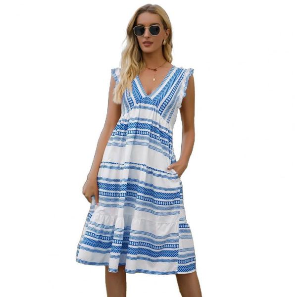 casual dresses bohemian dress women elegant 2021 stripe v neck sleeveless ruffles cupcake vacation beachwear summer vestidos, Black;gray
casual dresses bohemian dress women elegant 2021 stripe v neck sleeveless ruffles cupcake vacation beachwear summer vestidos, Black;gray