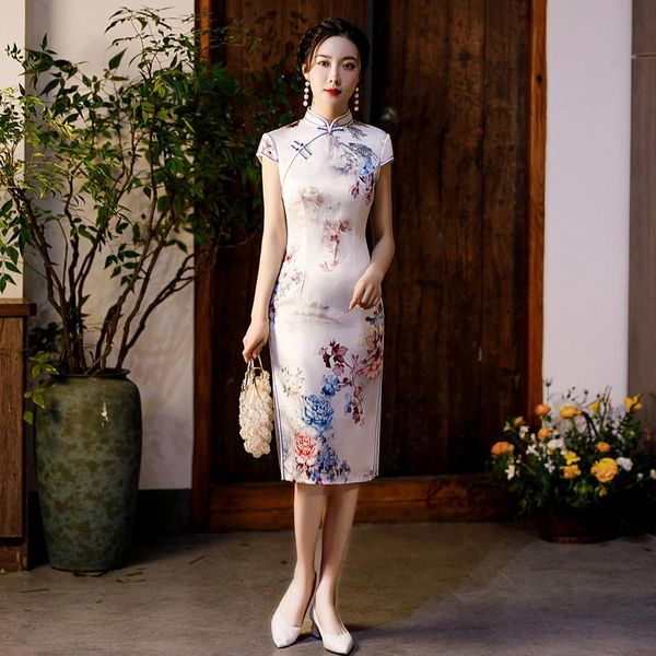 low split women straight cheongsam dress chinese style wedding party bridesmaid dresses print satin qipao skirt ethnic clothing, Red
low split women straight cheongsam dress chinese style wedding party bridesmaid dresses print satin qipao skirt ethnic clothing, Red