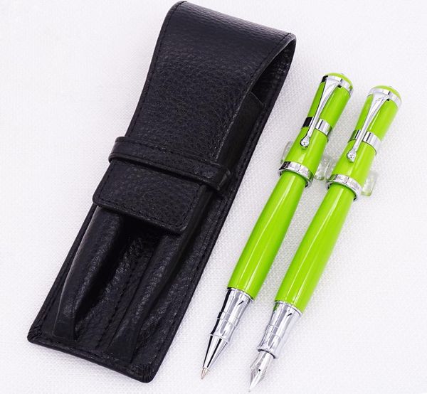 fuliwen 2051 green metal fountain pen & roller with real leather pencil case bag washed cowhide holder writing set pens
fuliwen 2051 green metal fountain pen & roller with real leather pencil case bag washed cowhide holder writing set pens