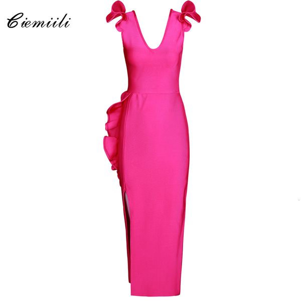 dresses 2021 women bandage tank long elegant ruffles bodycon sleeveless backless spllit celebrity cocktail party, Black;gray
dresses 2021 women bandage tank long elegant ruffles bodycon sleeveless backless spllit celebrity cocktail party, Black;gray