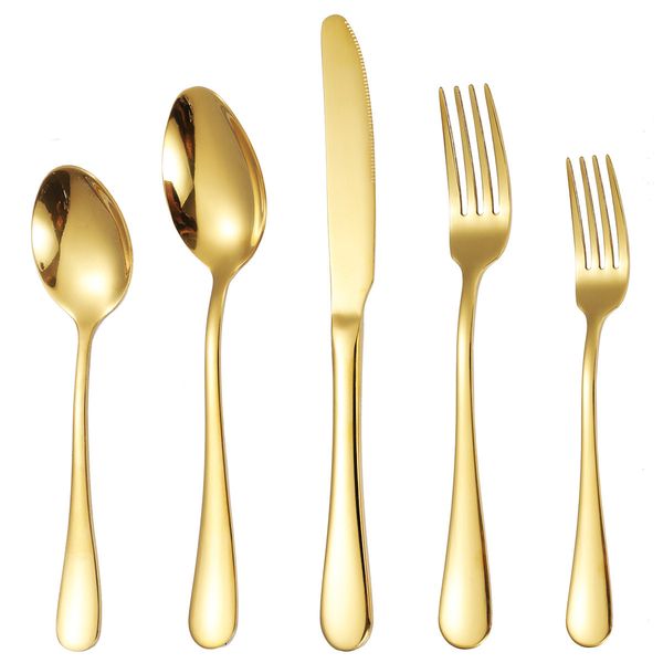 gold color stainless steel tableware set steak knife dinner fork spoon teaspoon flatware sets
gold color stainless steel tableware set steak knife dinner fork spoon teaspoon flatware sets