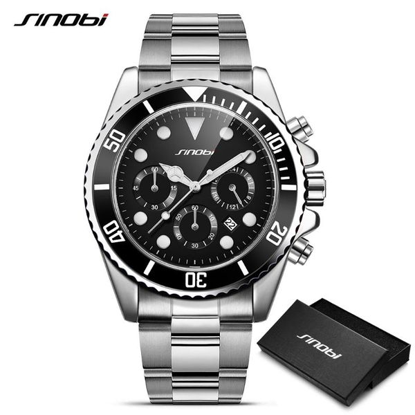 wristwatches sinobi fashion business stainless steel watch men black luminous clock chronograph quartz sports relogio masculino, Slivery;brown
wristwatches sinobi fashion business stainless steel watch men black luminous clock chronograph quartz sports relogio masculino, Slivery;brown