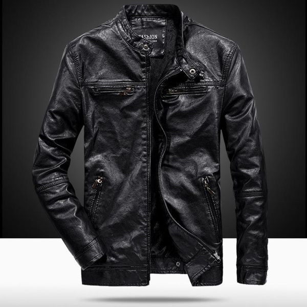 men's fur & faux 2021 autumn stand collar giubotti in cuoio uomo slim fashion leather jackets for men, Black
men's fur & faux 2021 autumn stand collar giubotti in cuoio uomo slim fashion leather jackets for men, Black