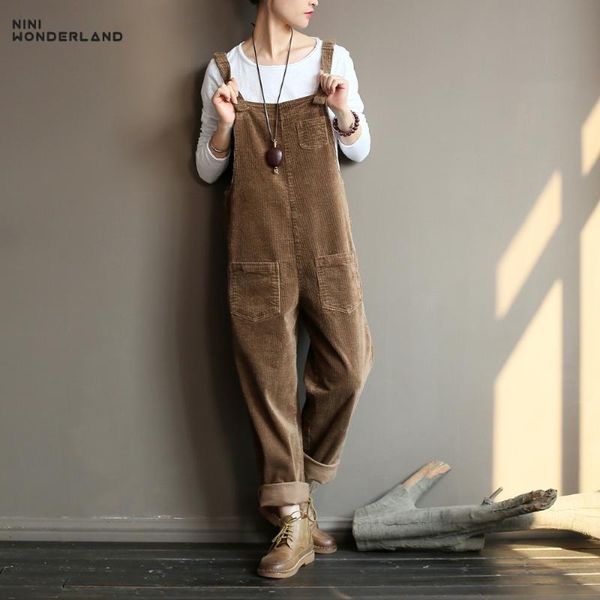 women's pants & capris nini wonderland autumn winter corduroy vintage hanging women loose overalls female solid casual trousers big siz, Black;white
women's pants & capris nini wonderland autumn winter corduroy vintage hanging women loose overalls female solid casual trousers big siz, Black;white
