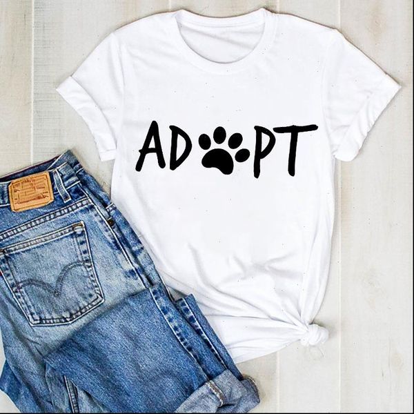 women lady cartoon adopt pet paw cute print fashion summer ladies t tee womens female shirt clothes graphic, White
women lady cartoon adopt pet paw cute print fashion summer ladies t tee womens female shirt clothes graphic, White