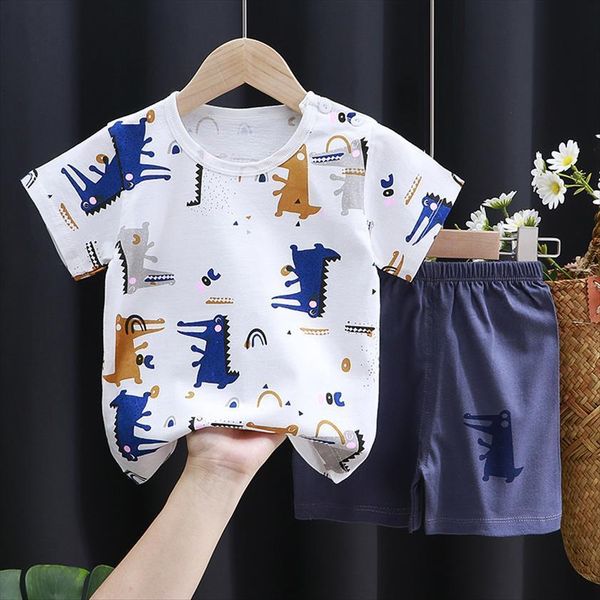 childrens short sleeved suits,summer clothes baby boys dinosaur tshirts cotton shorts set girls casual pajamas outfits suit, White
childrens short sleeved suits,summer clothes baby boys dinosaur tshirts cotton shorts set girls casual pajamas outfits suit, White