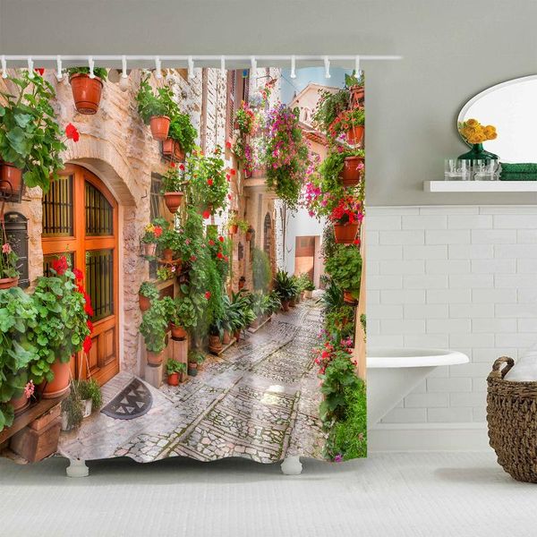 natural scenery retro flower town shower curtain with 12 hooks waterproof polyester fabric curtains
natural scenery retro flower town shower curtain with 12 hooks waterproof polyester fabric curtains