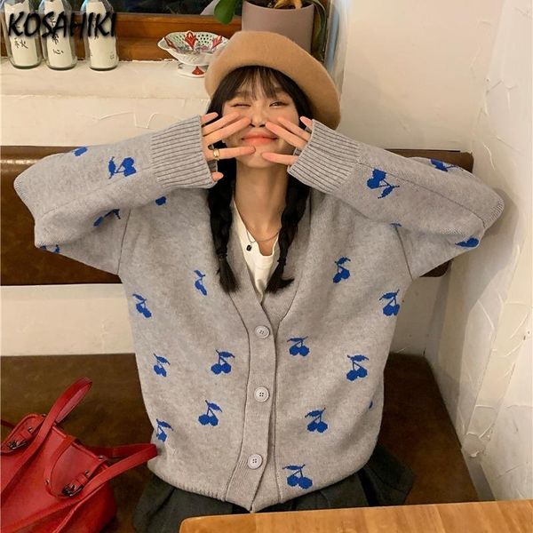 women's knits & tees kosahiki women sweaters v neck print single breasted 2021 loose autumn chaquatas mujer korean fashion winter cardi, White
women's knits & tees kosahiki women sweaters v neck print single breasted 2021 loose autumn chaquatas mujer korean fashion winter cardi, White