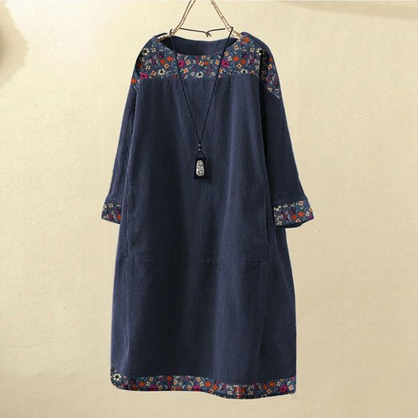 vintage corduroy ethnic print womens dresses patchwork long sleeve pockets loose fashion aesthetic and elegant vestido de mujer, Black;gray
vintage corduroy ethnic print womens dresses patchwork long sleeve pockets loose fashion aesthetic and elegant vestido de mujer, Black;gray