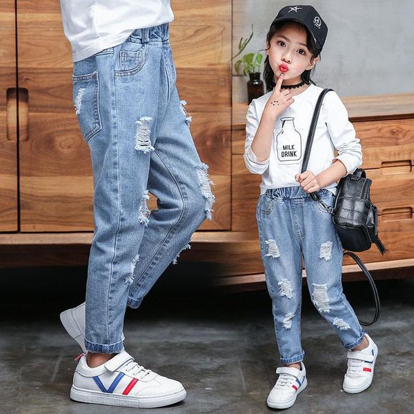 jeans yourseason fashion children white ripped denim pants for kids toddler spring autumn summer cotton hole trousers clothes, Blue
jeans yourseason fashion children white ripped denim pants for kids toddler spring autumn summer cotton hole trousers clothes, Blue