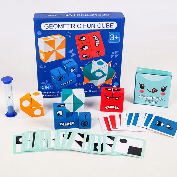 3Pieces/LotA New Set Of Face-changing Geometric Figures Matching Building Blocks Childrens Puzzle Board Game Logical Thinking Wood
3Pieces/LotA New Set Of Face-changing Geometric Figures Matching Building Blocks Childrens Puzzle Board Game Logical Thinking Wood