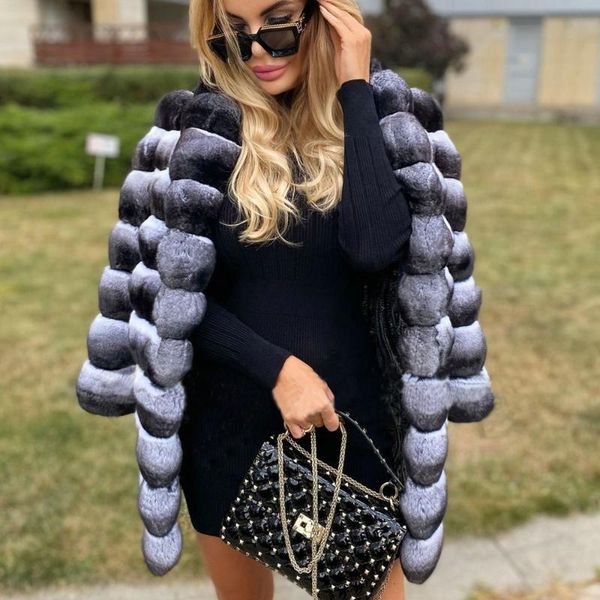 women's fur & faux mid-length women real coat 2021 winter trendy woman rex stand collar overcoat genuine, Black
women's fur & faux mid-length women real coat 2021 winter trendy woman rex stand collar overcoat genuine, Black