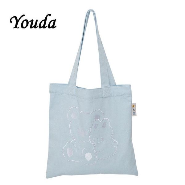 women's canvas shoulder bag girls cute bear embroidered tote school ins large capacity reusable shopping bags
women's canvas shoulder bag girls cute bear embroidered tote school ins large capacity reusable shopping bags