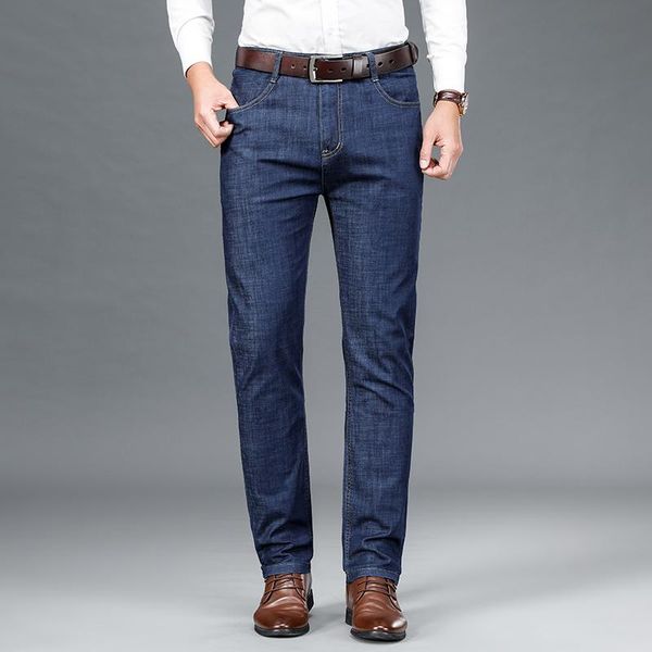 men's business thin jeans 2021 summer classic style advanced stretch loose long pants male brand cotton quality breathable., Blue
men's business thin jeans 2021 summer classic style advanced stretch loose long pants male brand cotton quality breathable., Blue
