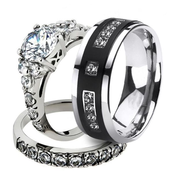 men fashion stainless steel black ring ladies rhinestone silver color rings couple jewelry accessories year gift wedding, Slivery;golden
men fashion stainless steel black ring ladies rhinestone silver color rings couple jewelry accessories year gift wedding, Slivery;golden