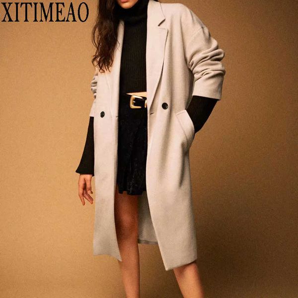 za women woollen overcoat women's mid length over knee autumn winter suit collar apricot loose oversize coat 210604, Black
za women woollen overcoat women's mid length over knee autumn winter suit collar apricot loose oversize coat 210604, Black