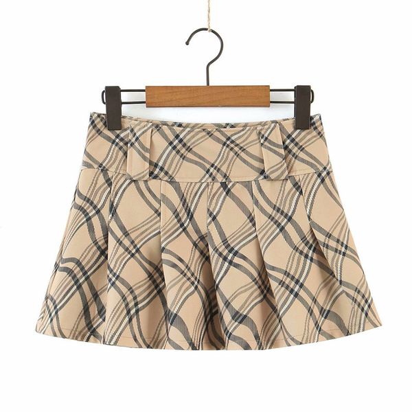 puwd sweet women high waist skirt summer fashion ladies england college style female plaid mini pleated 210427, Black
puwd sweet women high waist skirt summer fashion ladies england college style female plaid mini pleated 210427, Black