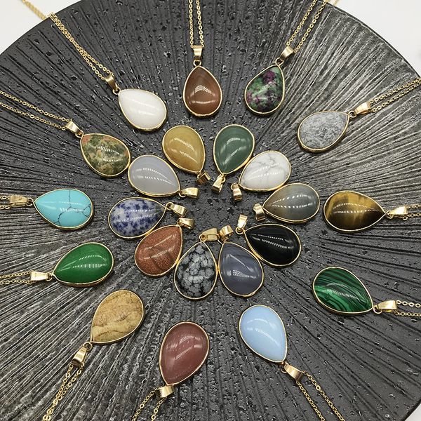 reiki healing jewelry water drop natural stone necklace quartz lapis opal pink crystal pyramid pendant amethyst necklaces women, Silver
reiki healing jewelry water drop natural stone necklace quartz lapis opal pink crystal pyramid pendant amethyst necklaces women, Silver