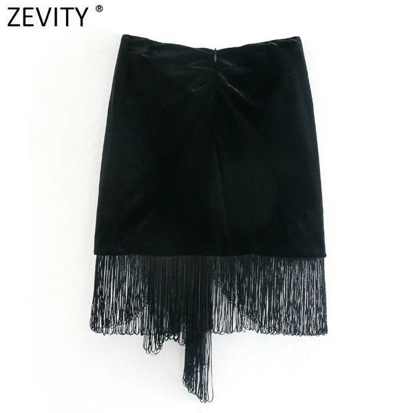zevity women fashion black knotted hem tassel casual slim velvet skirt faldas mujer ladies back zipper chic mini vestidos qun705
zevity women fashion black knotted hem tassel casual slim velvet skirt faldas mujer ladies back zipper chic mini vestidos qun705
