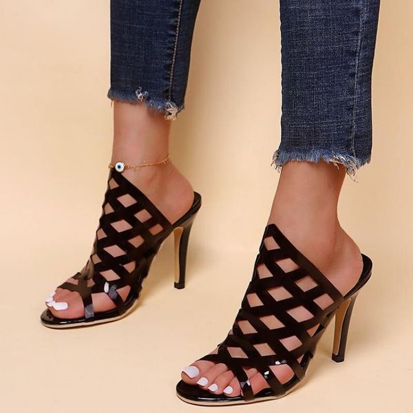 dress shoes women high heels solid color peep toe hollow out ladies sandals 2021 summer fashion casual outdoor beach female slippers, Black
dress shoes women high heels solid color peep toe hollow out ladies sandals 2021 summer fashion casual outdoor beach female slippers, Black
