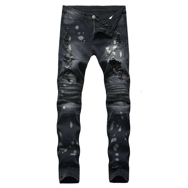 men's jeans men slim fashion style denim jean personality ripped trousers men brand pants hole casual jeans 4akh, Blue
men's jeans men slim fashion style denim jean personality ripped trousers men brand pants hole casual jeans 4akh, Blue