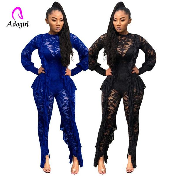 women's jumpsuits & rompers royal blue ruffle sheer lace jumpsuit o neck long lantern sleeve women romper night club party overalls fem, Black;white
women's jumpsuits & rompers royal blue ruffle sheer lace jumpsuit o neck long lantern sleeve women romper night club party overalls fem, Black;white