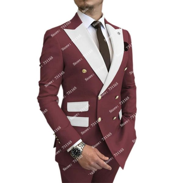 men's suits & blazers trajes de hombre tailor-made wedding tuxedo men blazer groom wear doubel breasted jacket with pants costume homme, White;black
men's suits & blazers trajes de hombre tailor-made wedding tuxedo men blazer groom wear doubel breasted jacket with pants costume homme, White;black