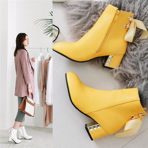 boots yqbtdl fashion white yellow womens ankle cross strap riband autumn winter block high heels party wedding shoes booties 42, Black
boots yqbtdl fashion white yellow womens ankle cross strap riband autumn winter block high heels party wedding shoes booties 42, Black