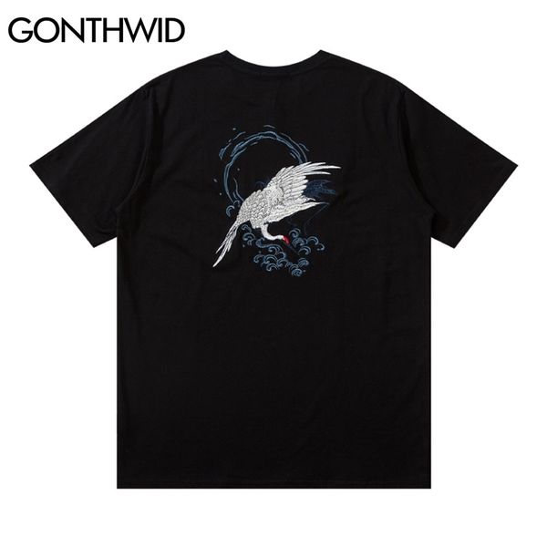 tshirts harajuku embroidery crane t-shirts japanese style streetwear tees hip hop mens casual cotton short sleeve 210602, White;black
tshirts harajuku embroidery crane t-shirts japanese style streetwear tees hip hop mens casual cotton short sleeve 210602, White;black
