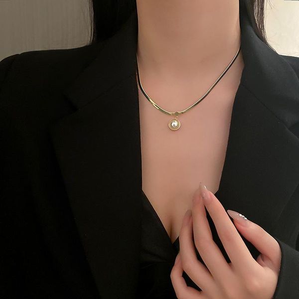 chokers elegant goth snake chain choker necklace women's pearl pendant necklaces minimalist korean jewelry 2021 collar for girl, Golden;silver
chokers elegant goth snake chain choker necklace women's pearl pendant necklaces minimalist korean jewelry 2021 collar for girl, Golden;silver