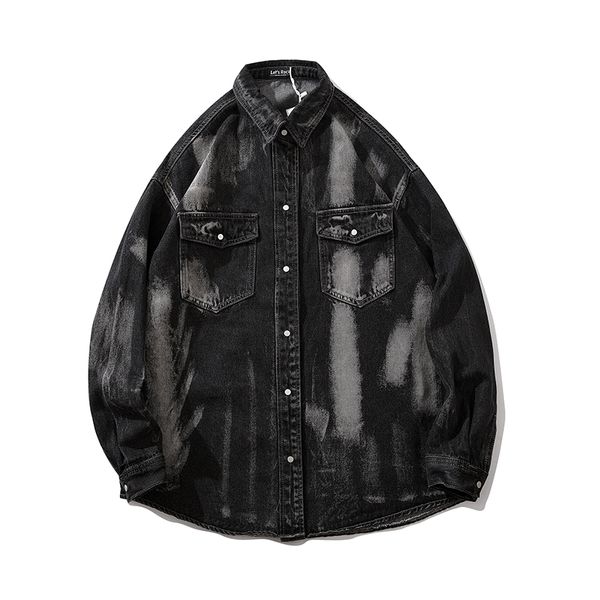 men's jackets gradient tie dye washed retro denim men and women harajuku streetwear oversize casual jean windbreaker jeans coat, Black;brown
men's jackets gradient tie dye washed retro denim men and women harajuku streetwear oversize casual jean windbreaker jeans coat, Black;brown