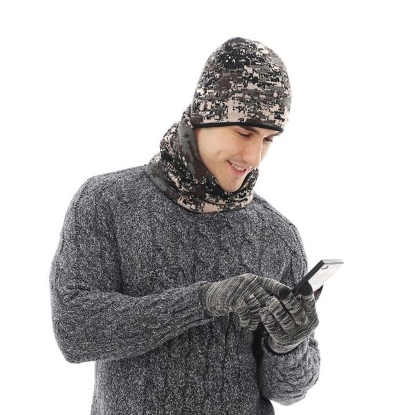 hats, scarves & gloves sets winter men women 3pcs beanie hat circle loop scarf neck touch screen set camouflage skull cap warmer with fleece, Blue;gray
hats, scarves & gloves sets winter men women 3pcs beanie hat circle loop scarf neck touch screen set camouflage skull cap warmer with fleece, Blue;gray