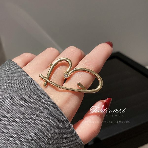 diamond inlaid love double finger ring fashion east gate simple design ring fashion personality index finger ring girl, Silver
diamond inlaid love double finger ring fashion east gate simple design ring fashion personality index finger ring girl, Silver
