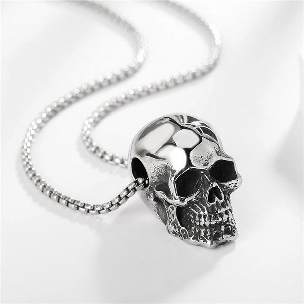 pendant necklaces fine handmade european and american style hip-hop skull men's 316l stainless steel necklace, Silver
pendant necklaces fine handmade european and american style hip-hop skull men's 316l stainless steel necklace, Silver