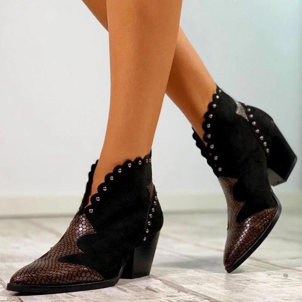 boots 2021 female autumn winter lace pu leather cowboy ankle rivet women wedge high heel booties snake print shoes, Black
boots 2021 female autumn winter lace pu leather cowboy ankle rivet women wedge high heel booties snake print shoes, Black