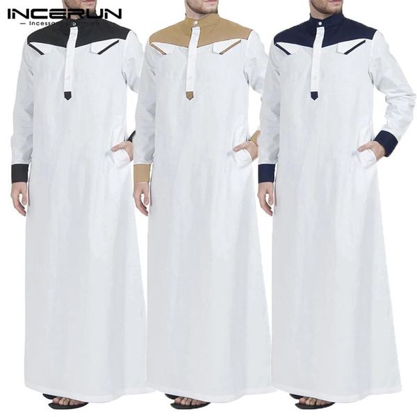 muslim men arab islamic kaftan patchwork stand collar abaya long sleeve fashion saudi arabia jubba thobe plus size ethnic clothing, Red
muslim men arab islamic kaftan patchwork stand collar abaya long sleeve fashion saudi arabia jubba thobe plus size ethnic clothing, Red